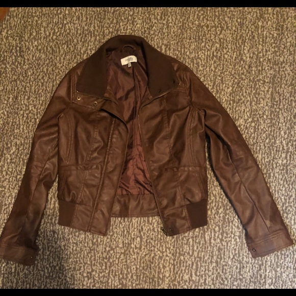 Brown Leather Jacket - Picture 2 of 4